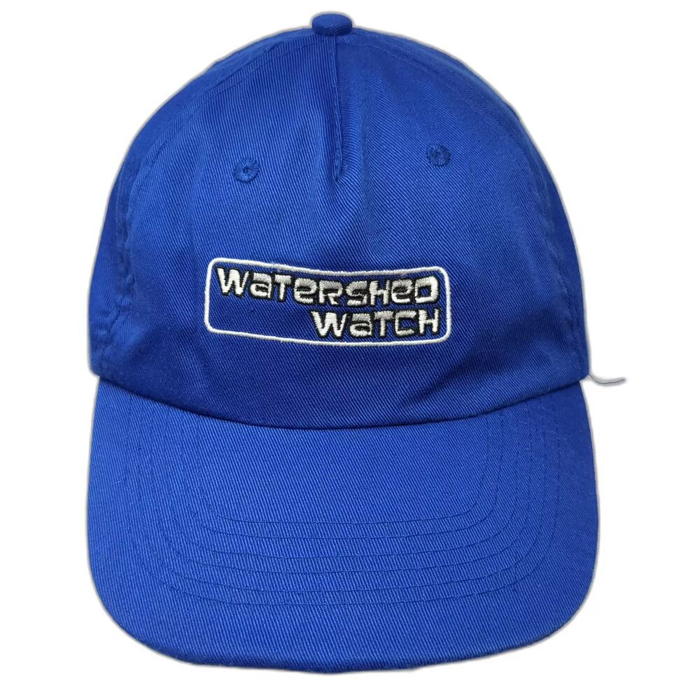 HitWear 5 Panel Cap Blue Strapback OS Watershed Watch Hat Embroidered Logo